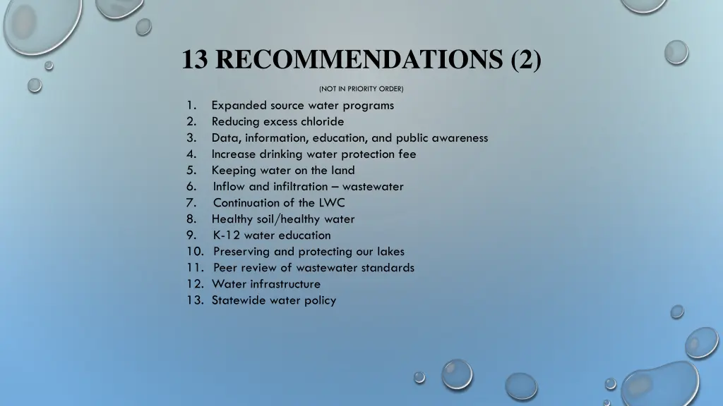 13 recommendations 2