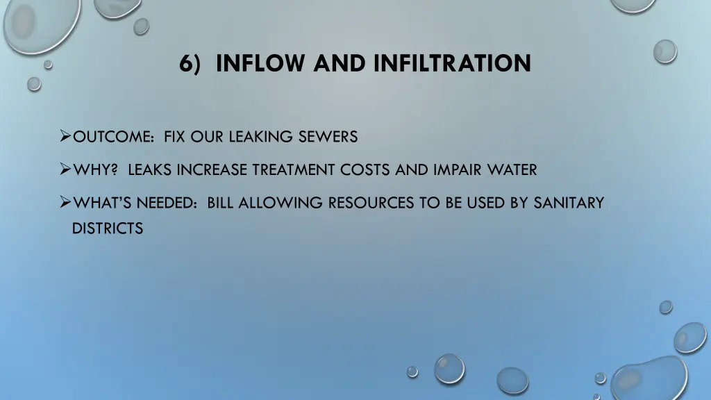 6 inflow and infiltration