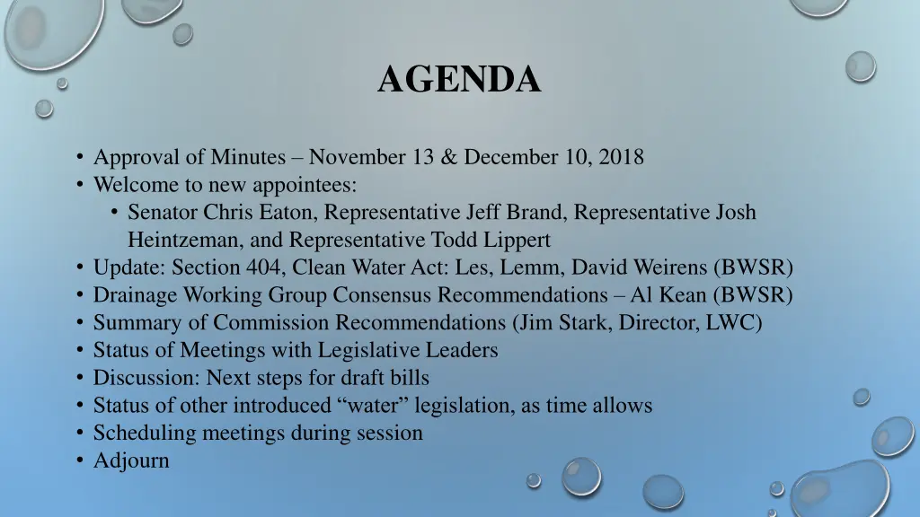agenda