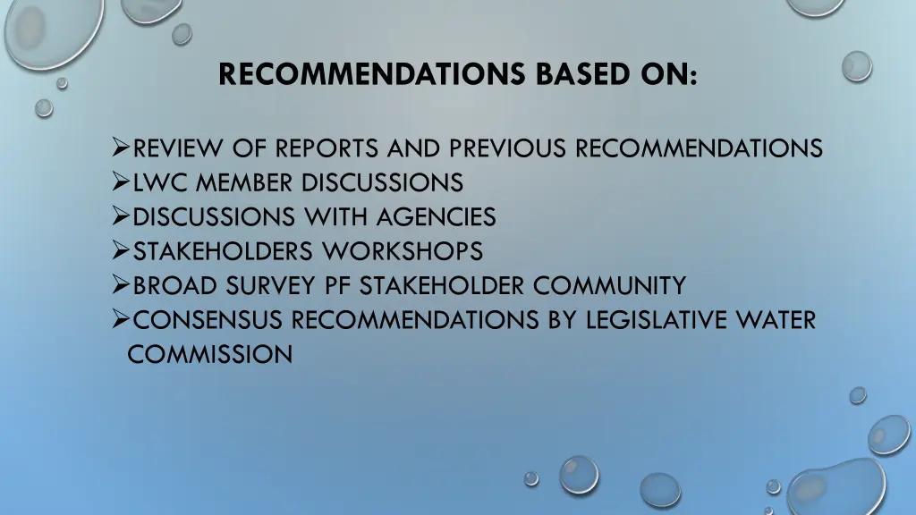 recommendations based on