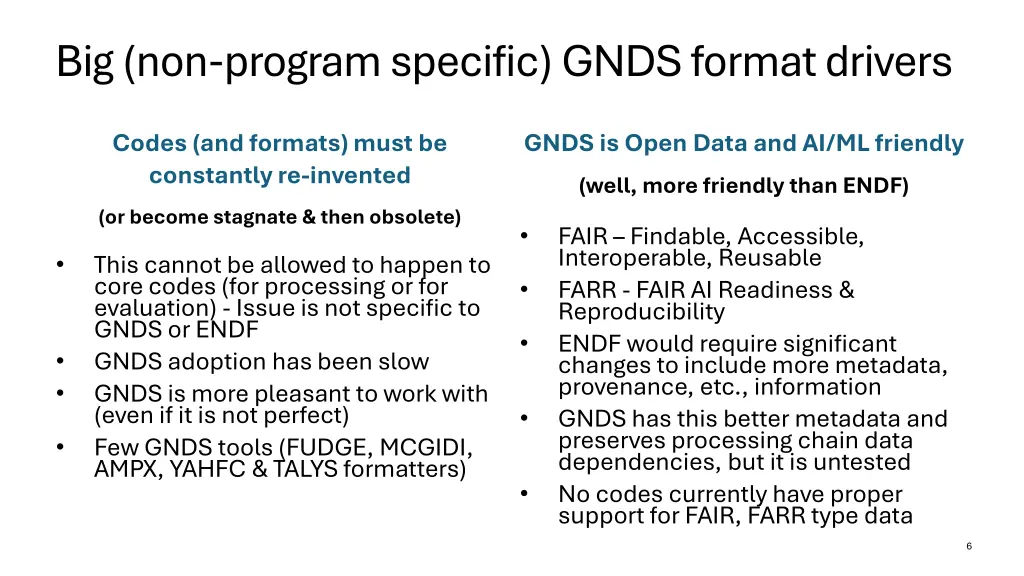 big non program specific gnds format drivers