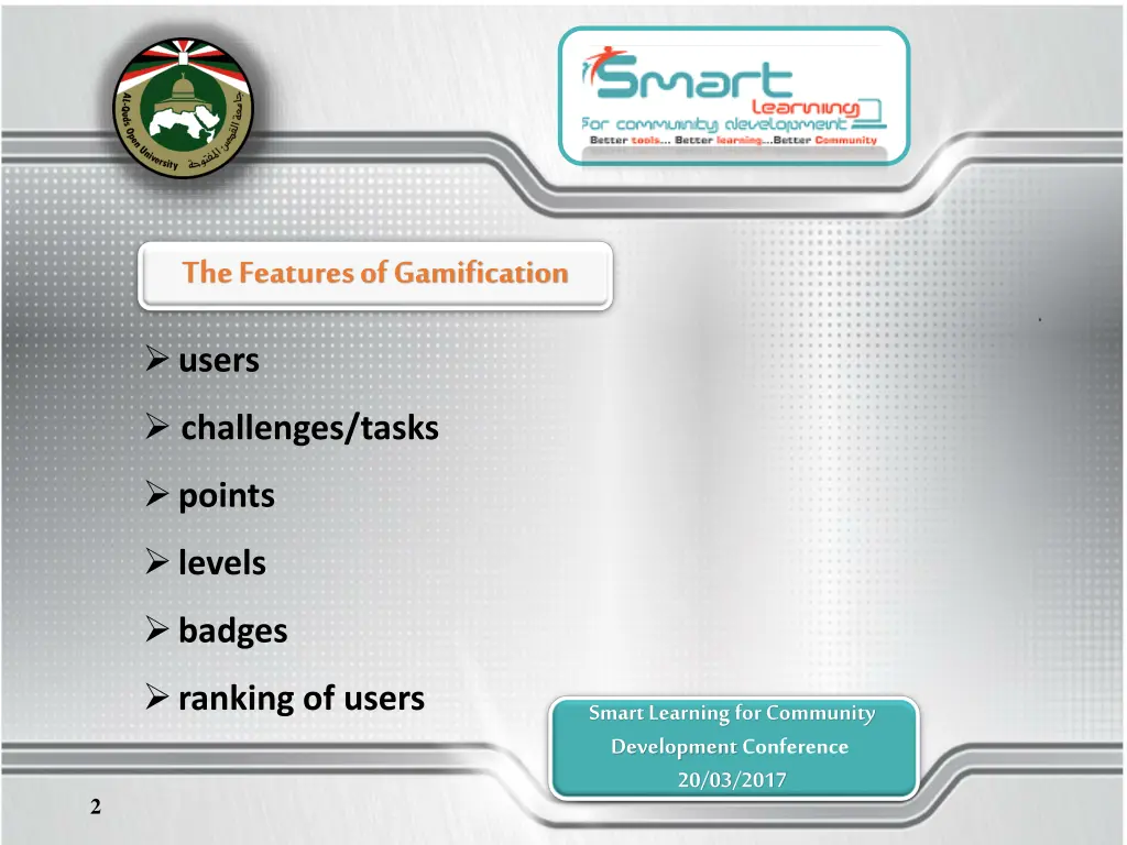 the features of gamification