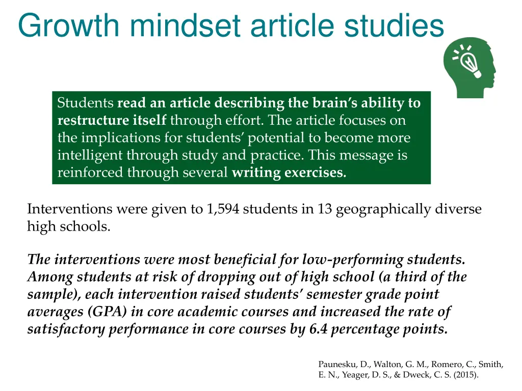growth mindset article studies 1