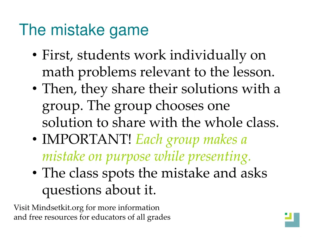 the mistake game 1