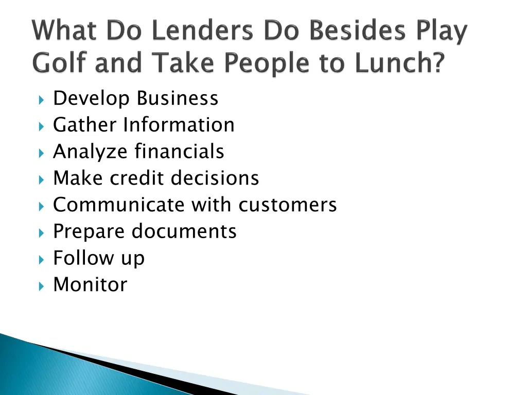 develop business gather information analyze