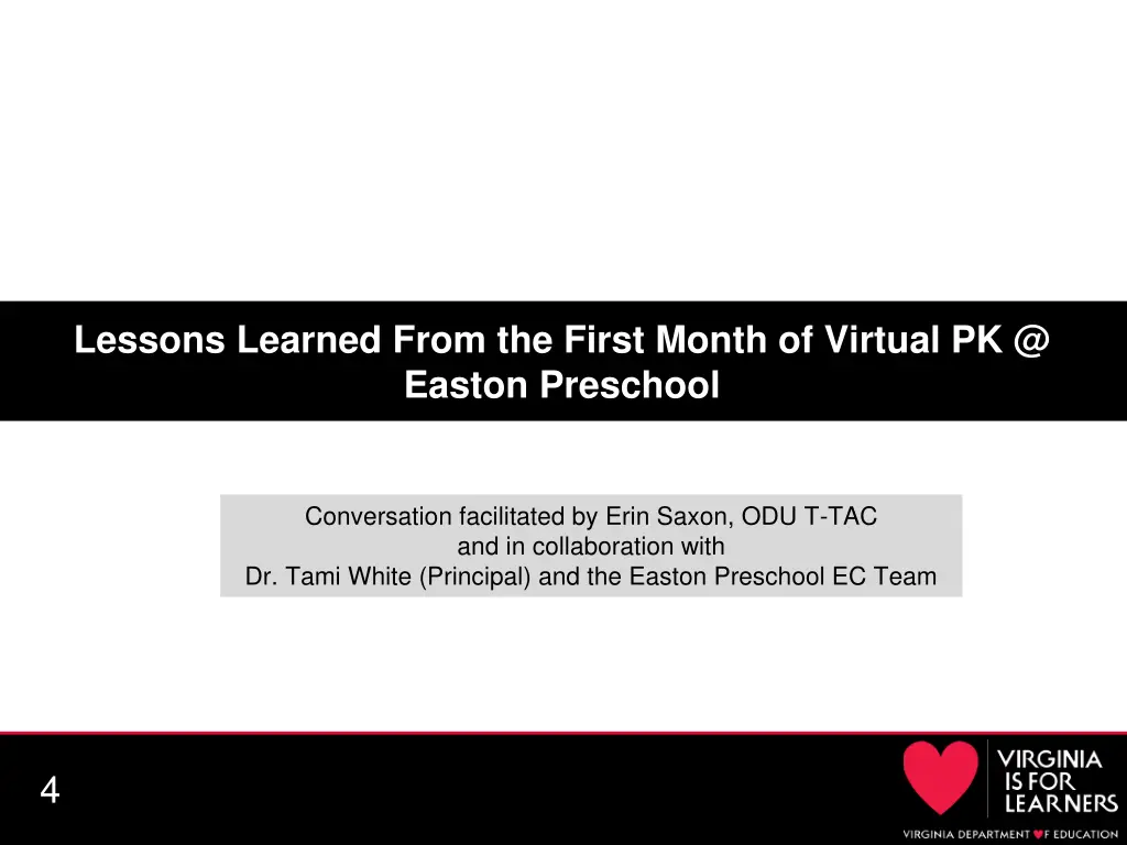 lessons learned from the first month of virtual