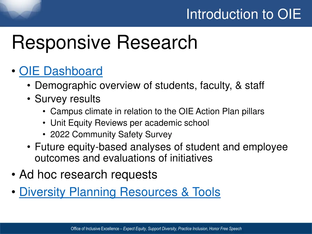 introduction to oie 4