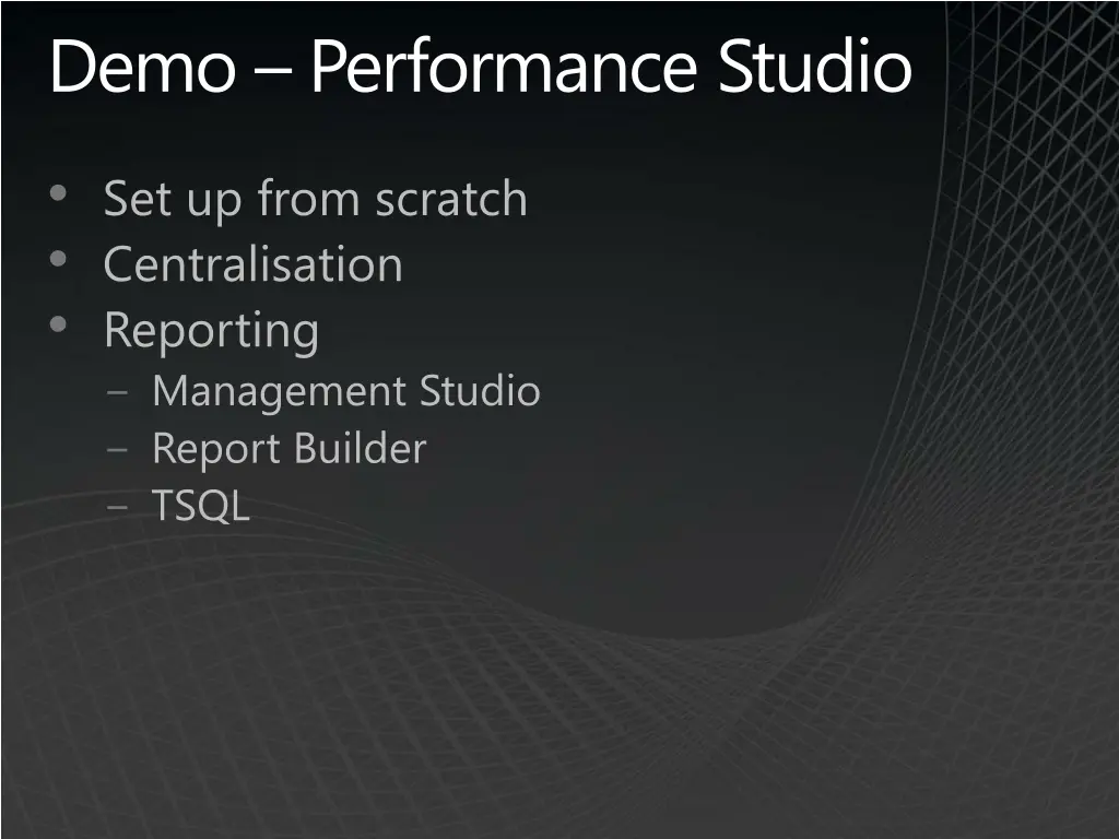 demo performance studio