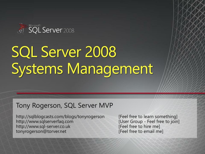 sql server 2008 systems management
