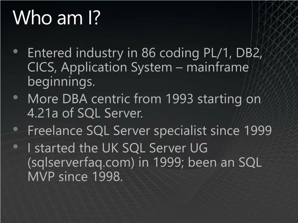 who am i