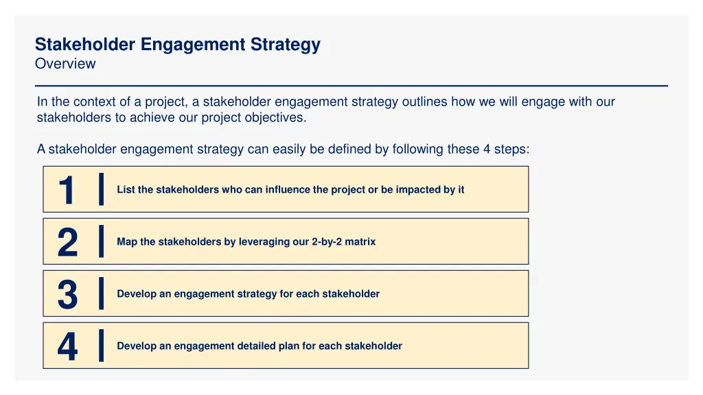 stakeholder engagement strategy overview