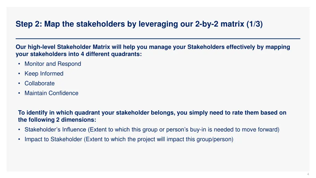step 2 map the stakeholders by leveraging