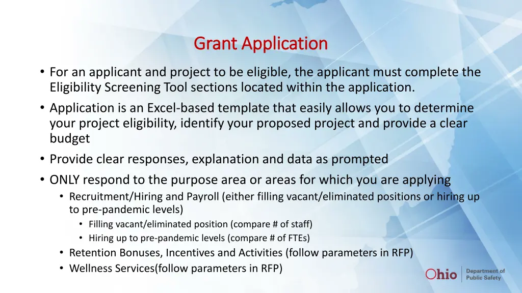 grant application grant application