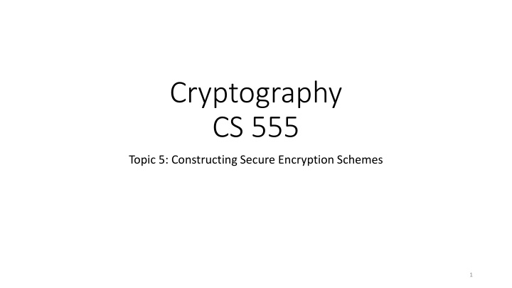 cryptography cs 555