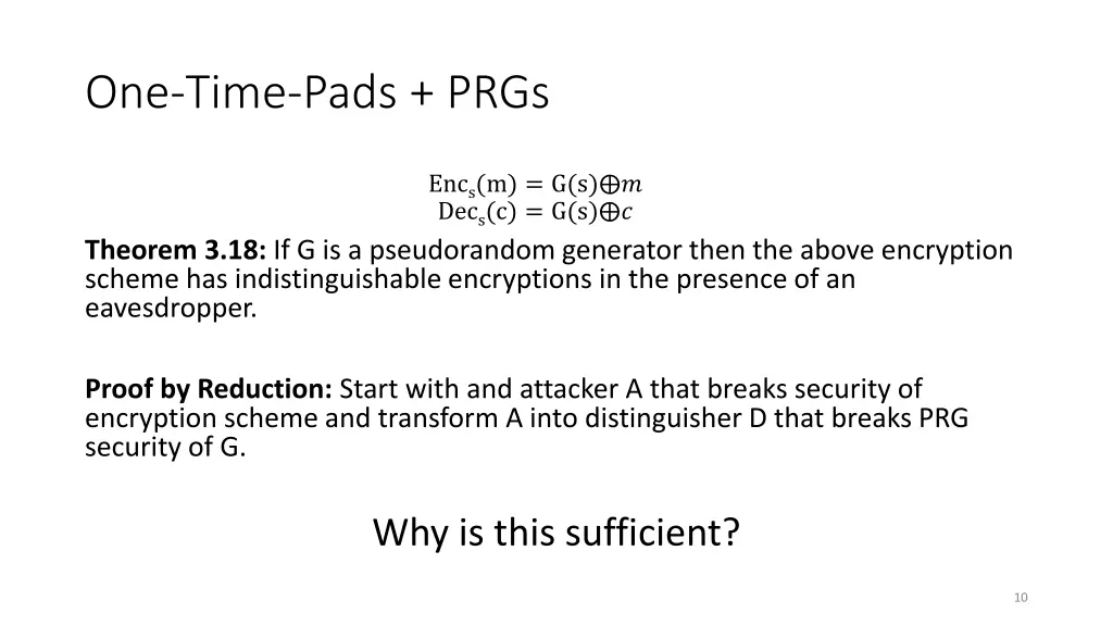 one time pads prgs 1