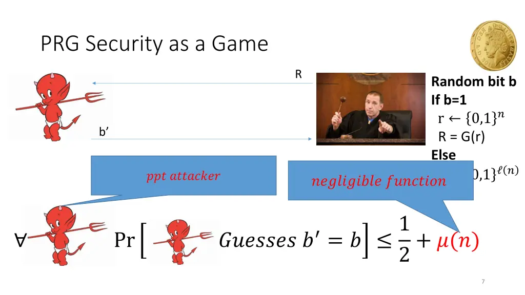 prg security as a game