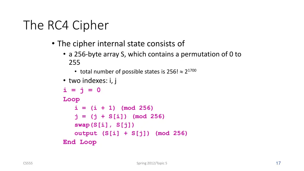 the rc4 cipher