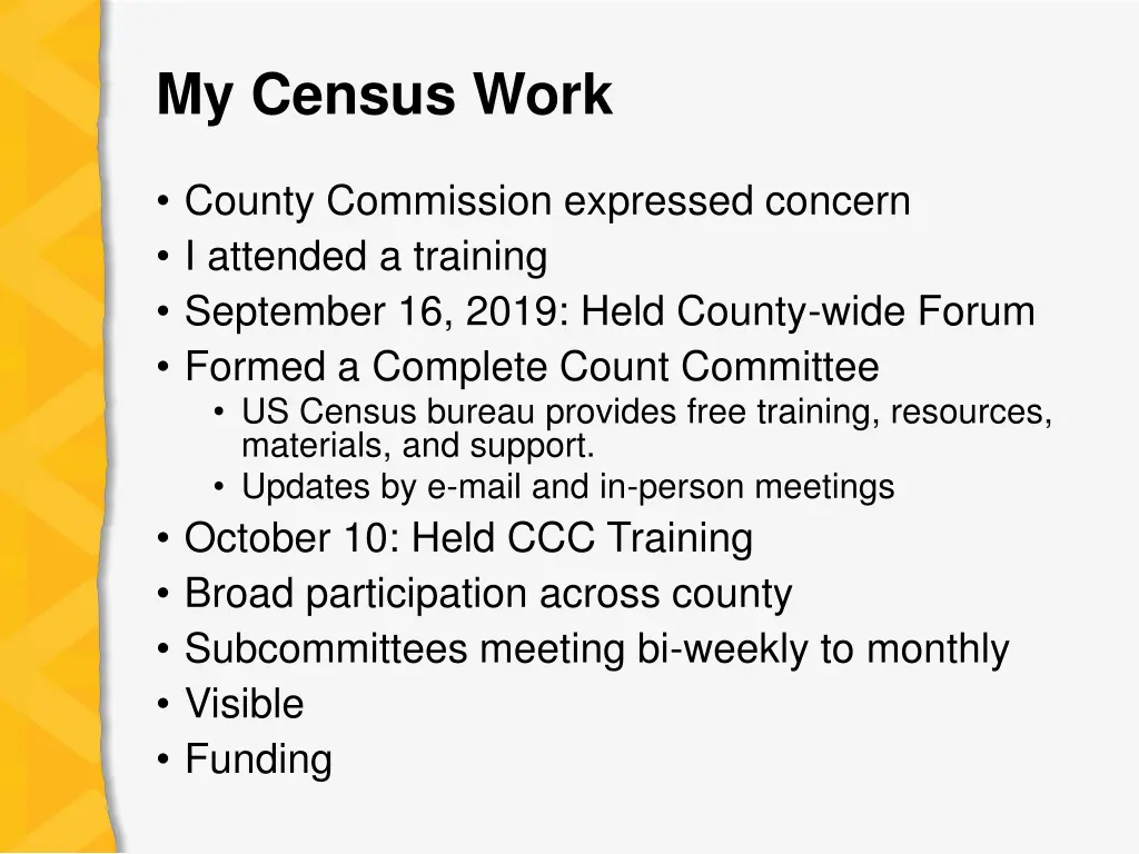 my census work