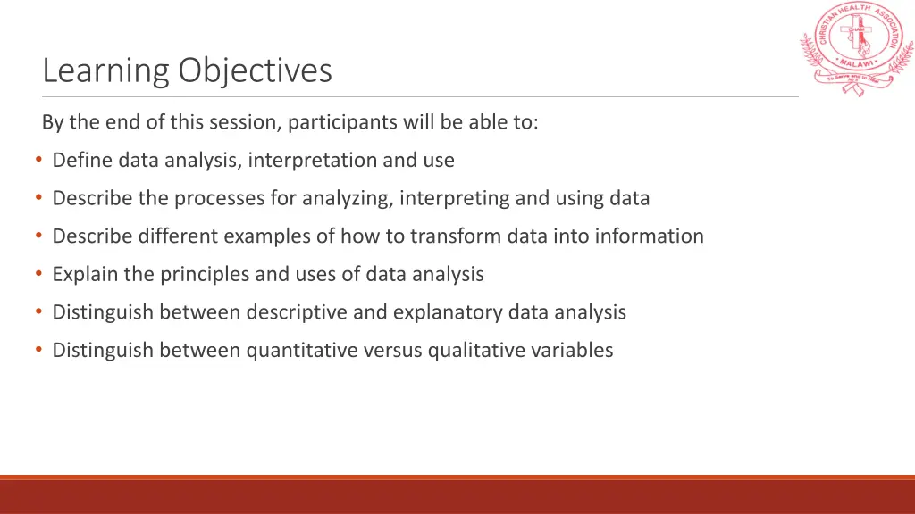 learning objectives