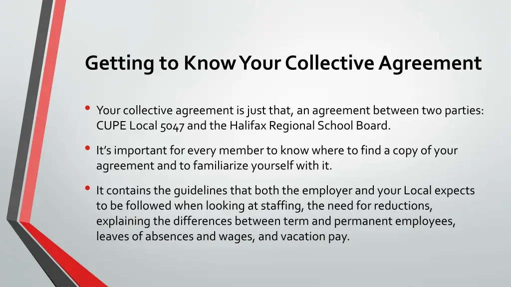getting to know your collective agreement