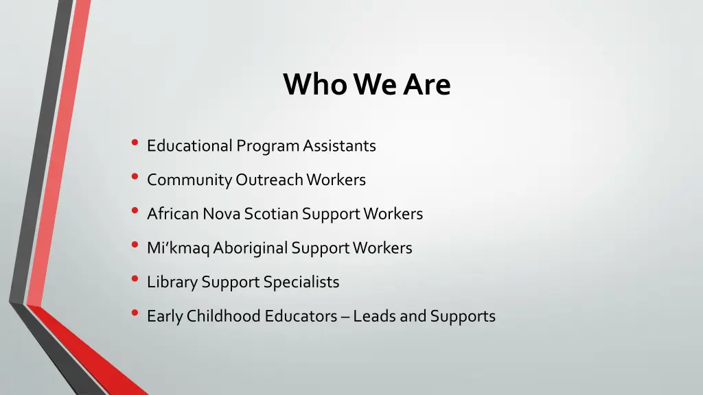 who we are