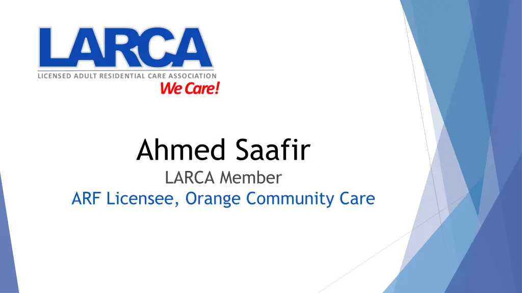 ahmed saafir larca member arf licensee orange