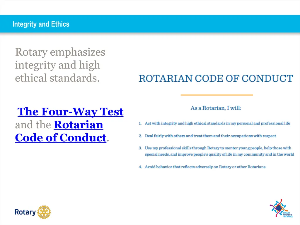 integrity and ethics