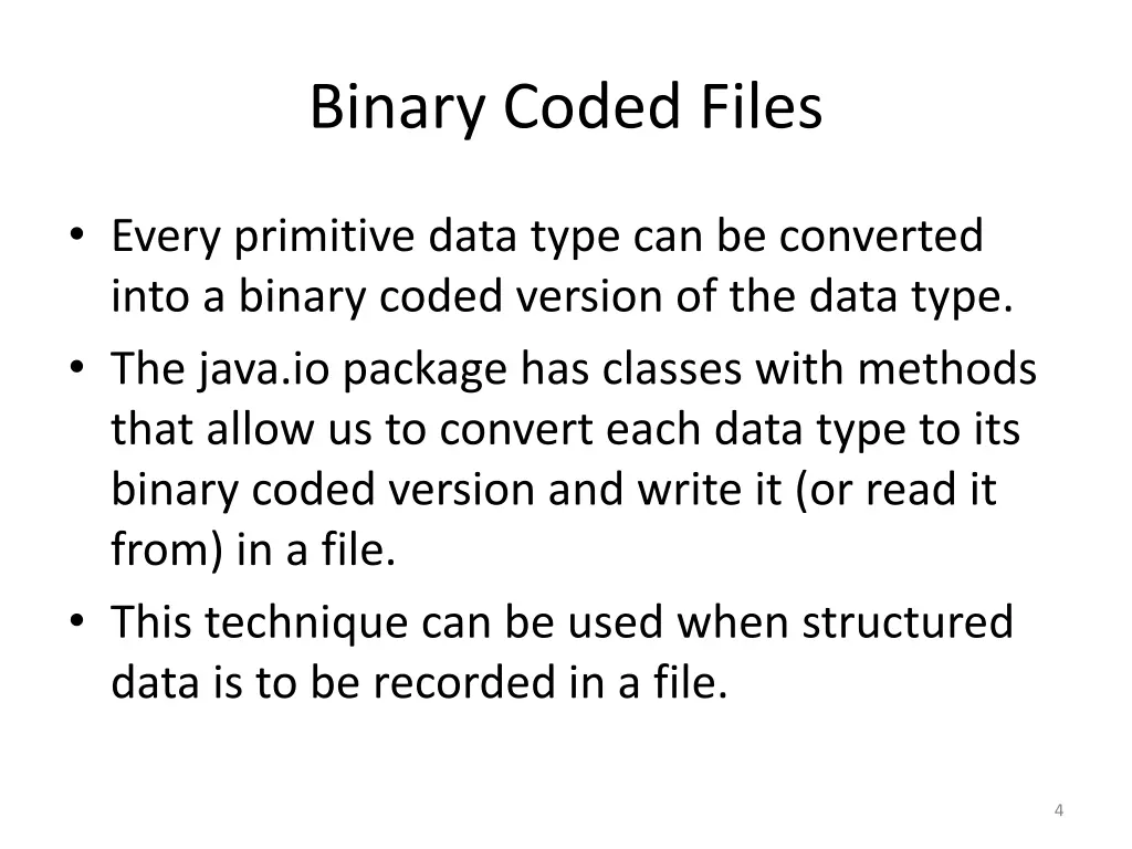 binary coded files 1
