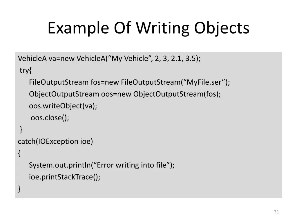 example of writing objects 2
