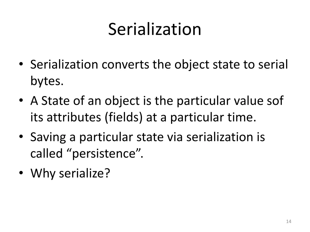 serialization