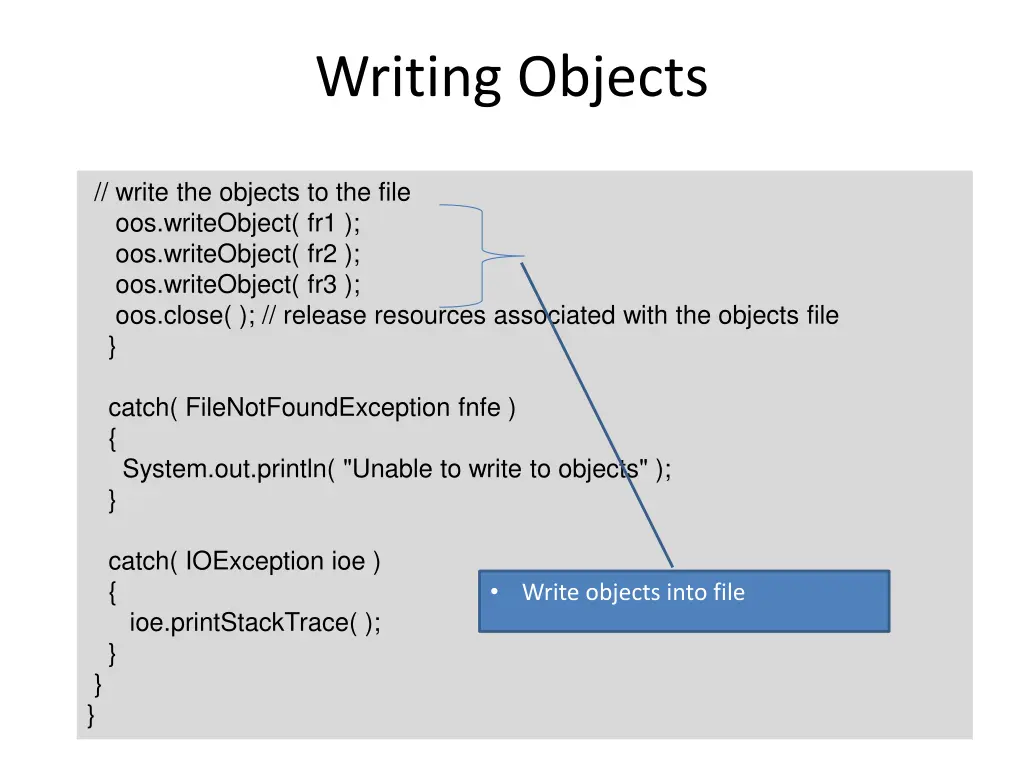 writing objects 2