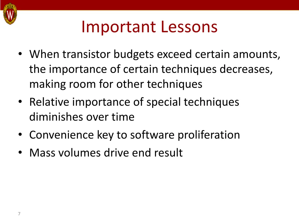 important lessons