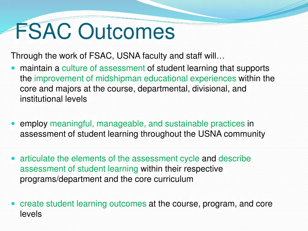 fsac outcomes