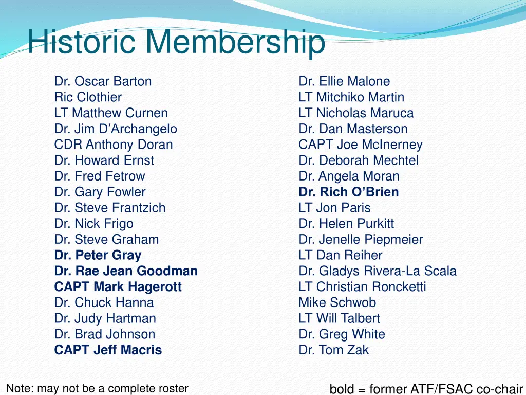 historic membership
