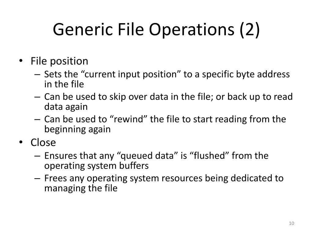generic file operations 2