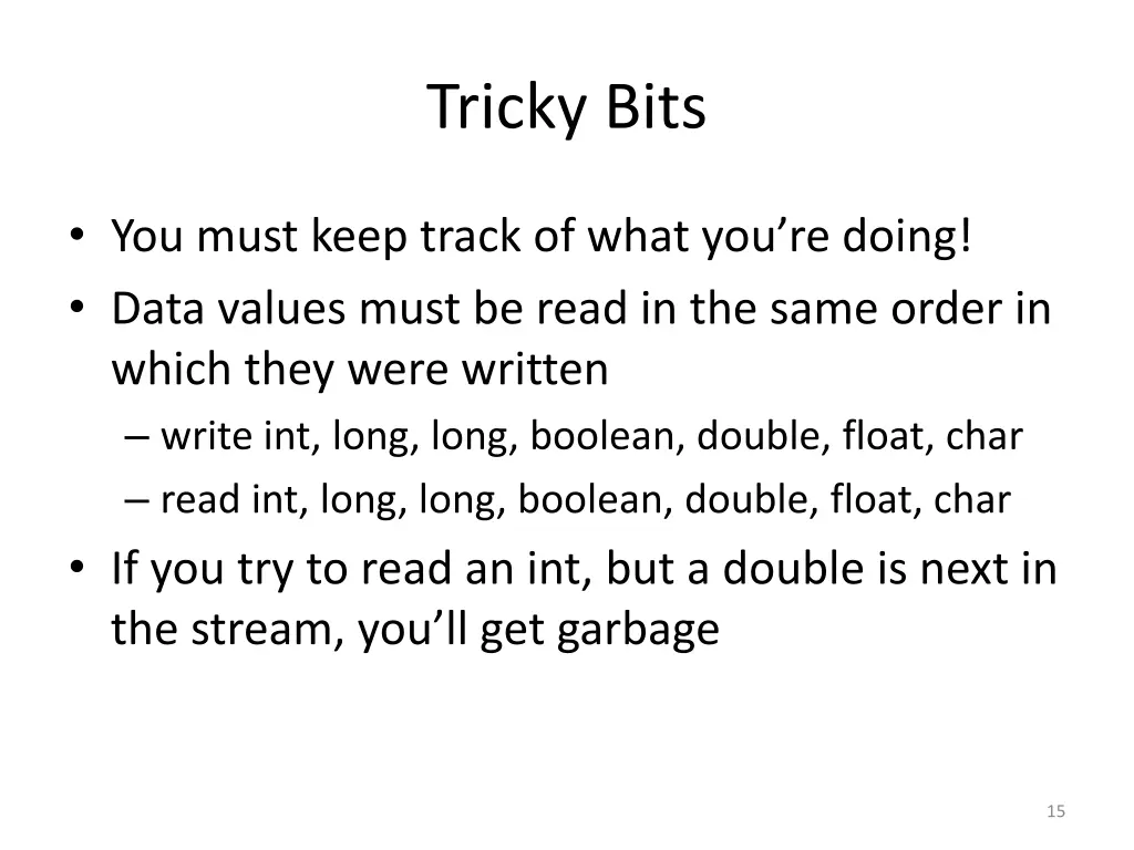tricky bits