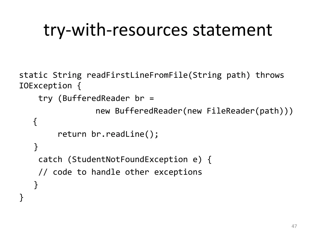 try with resources statement 1