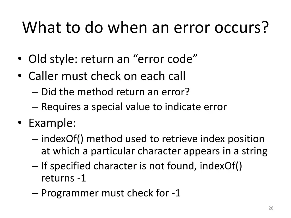 what to do when an error occurs 1