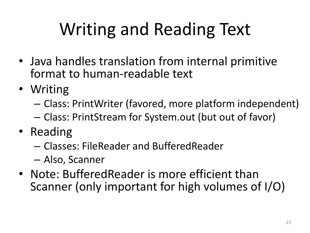 writing and reading text