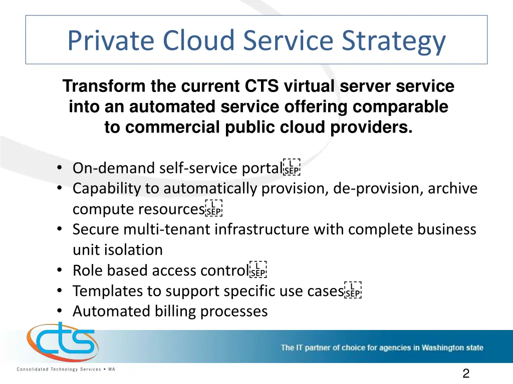 private cloud service strategy