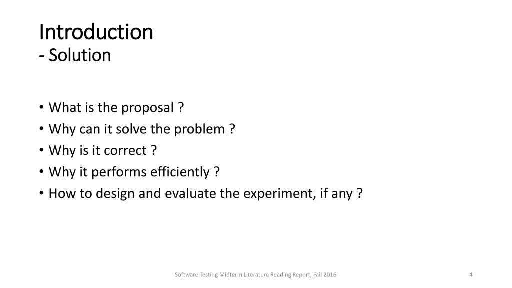 introduction introduction solution solution