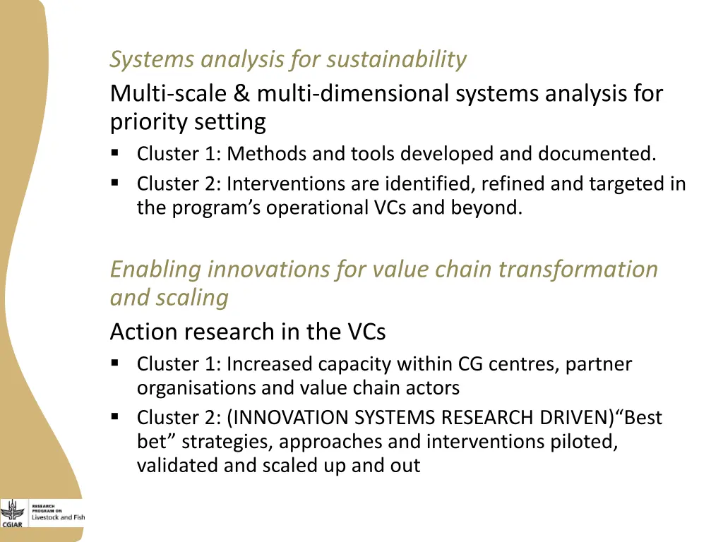 systems analysis for sustainability multi scale