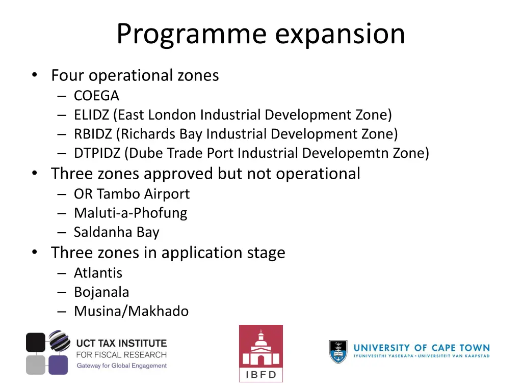 programme expansion