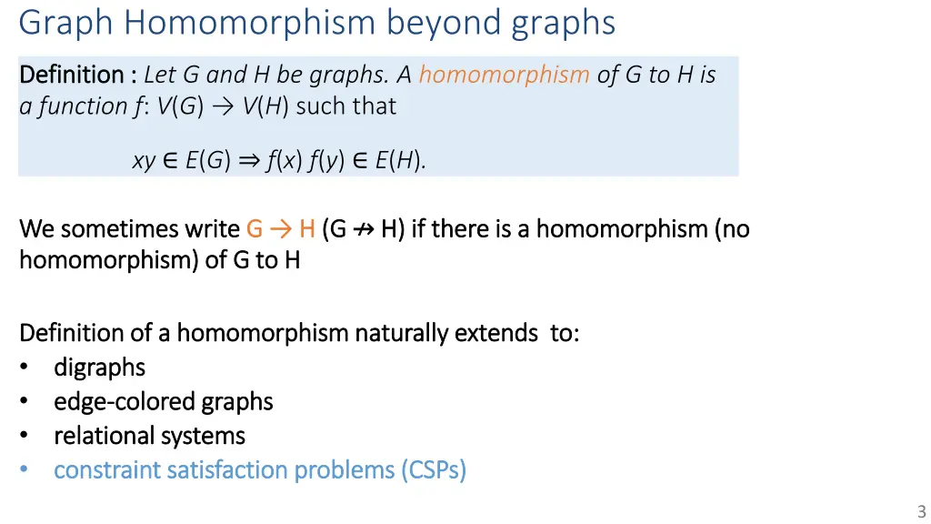 graph homomorphism beyond graphs