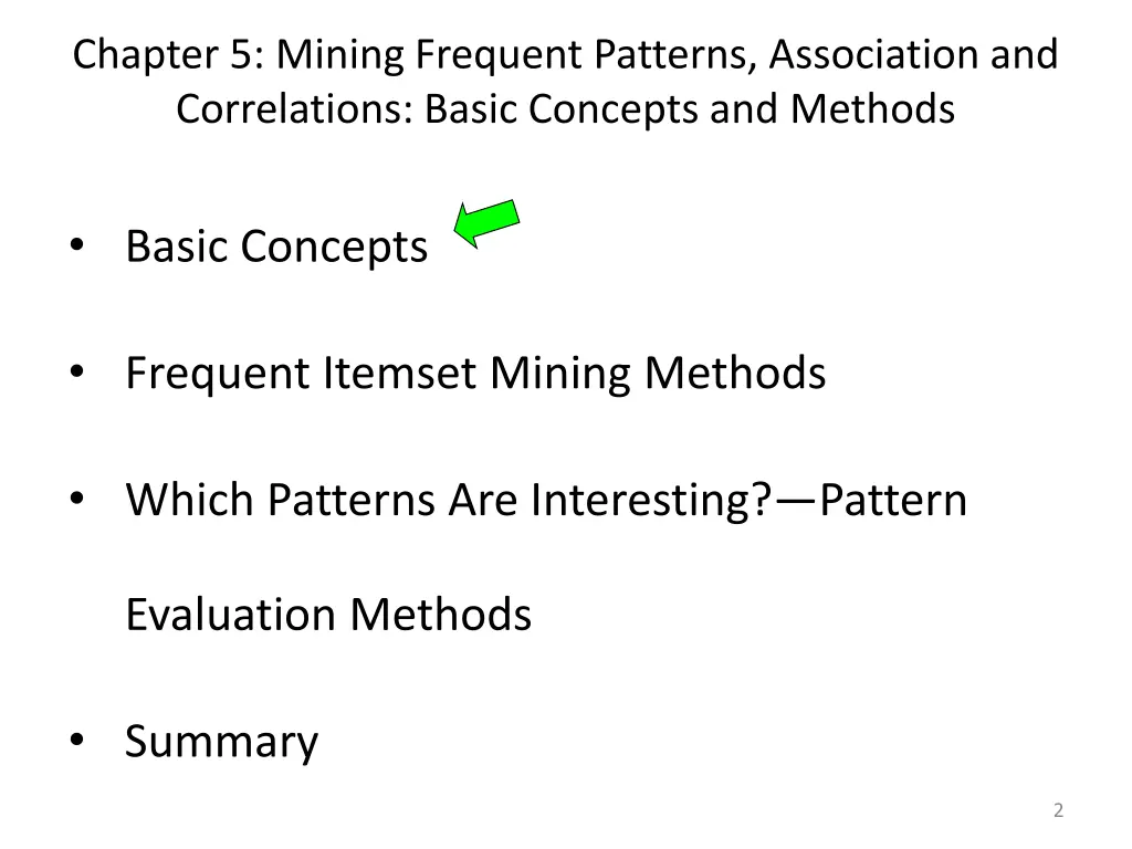 chapter 5 mining frequent patterns association