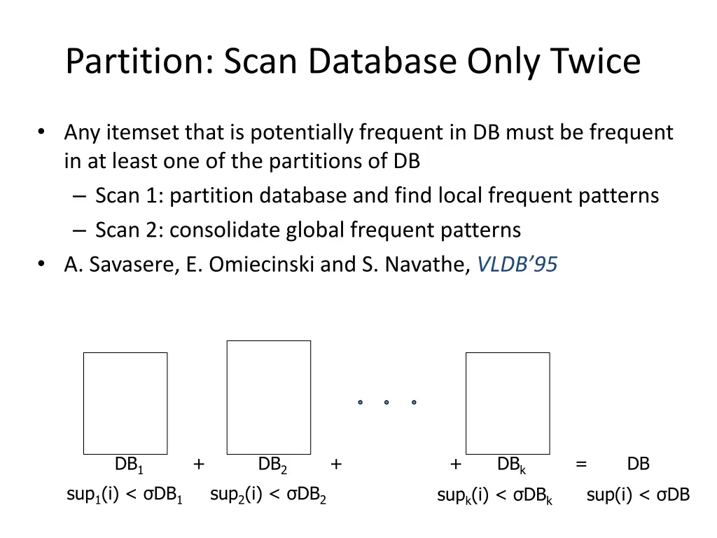 partition scan database only twice