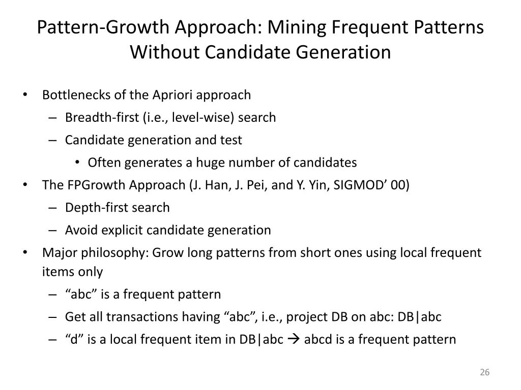 pattern growth approach mining frequent patterns