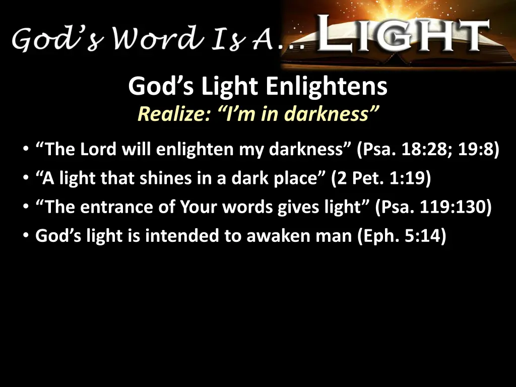 god s light enlightens
