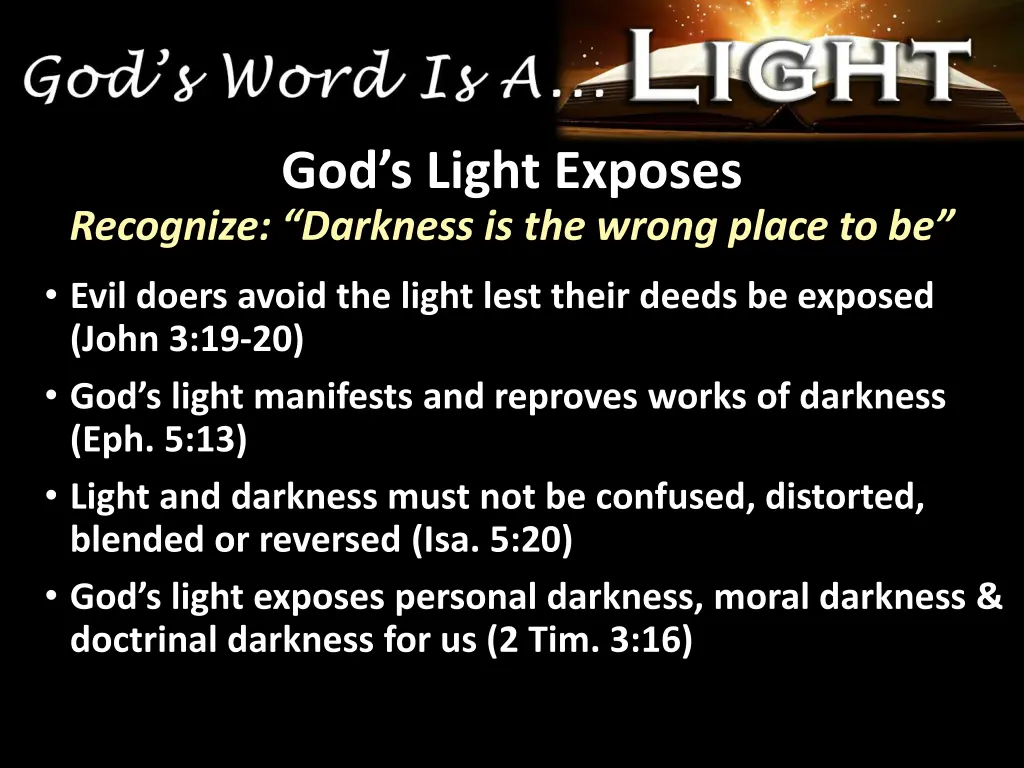 god s light exposes
