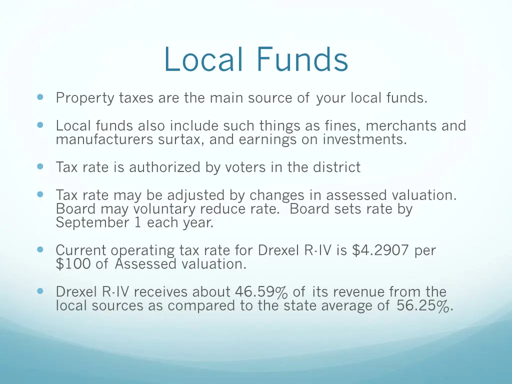 local funds